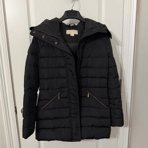 Michael Kors Black Puffer Jacket with Hood
